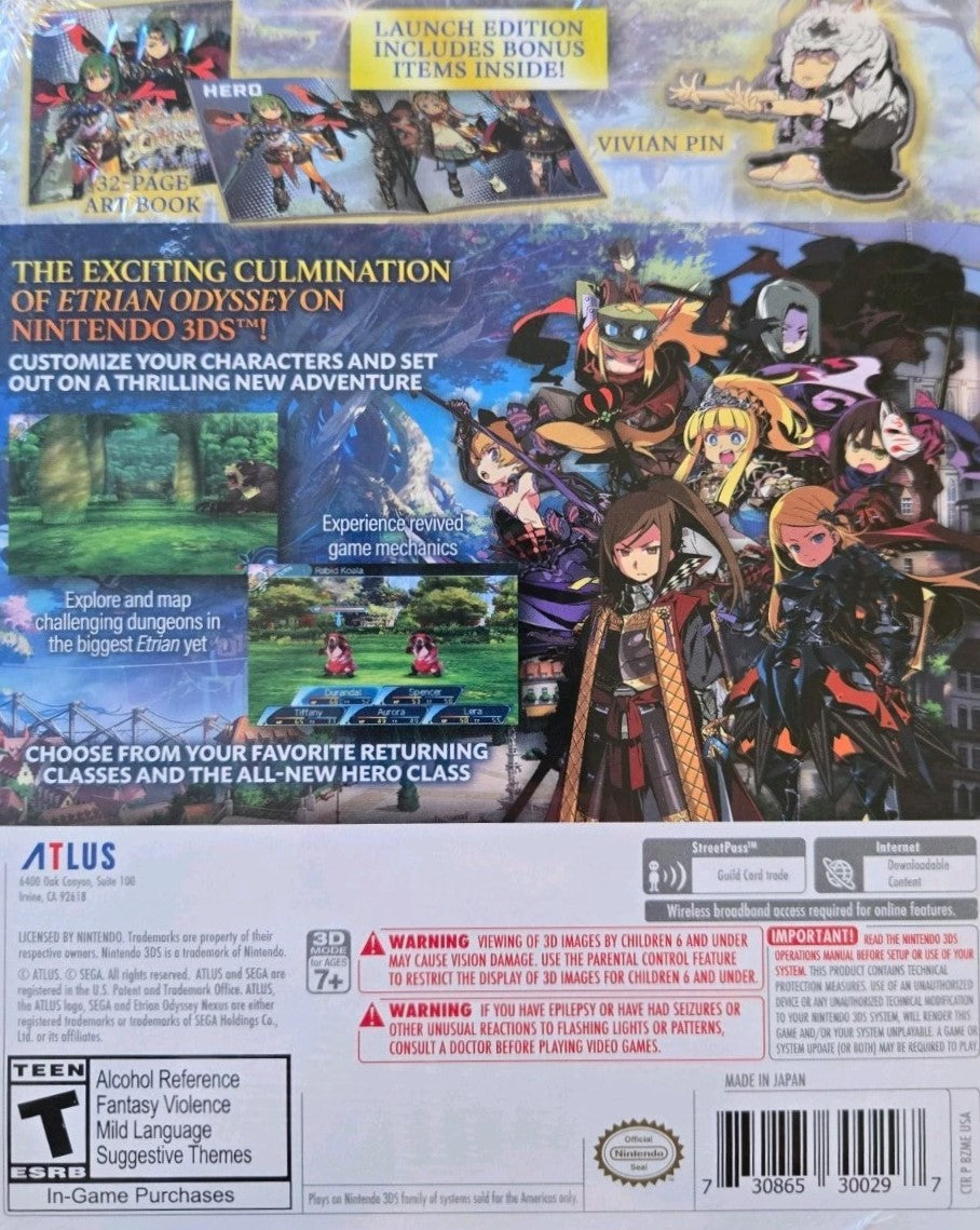 Etrian Odyssey Nexus 3DS - Video Game - Used - CaveGamers - Image 2