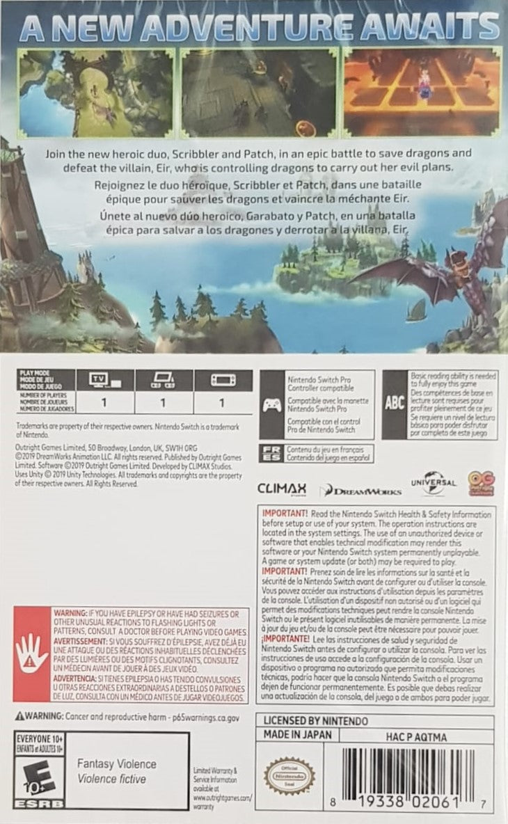 Dragons: Dawn of New Riders Switch - Video Game - Used - CaveGamers - Image 2