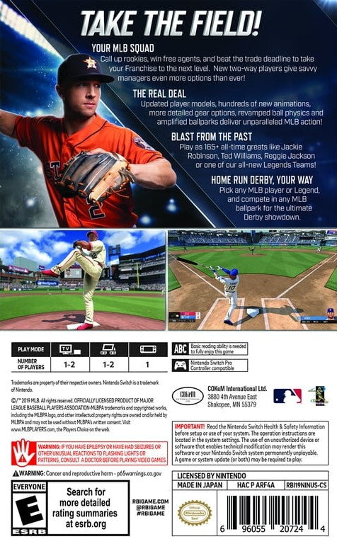 RBI Baseball 19 Switch - Video Game - Used - CaveGamers - Image 2