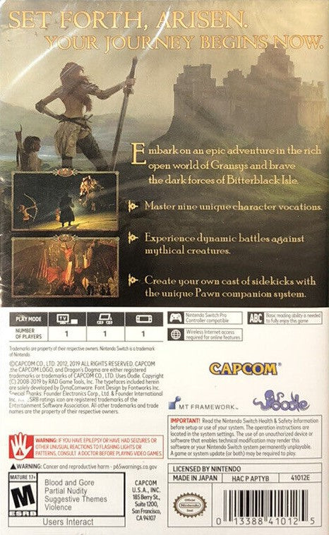Dragon's Dogma: Dark Arisen Switch - Video Game - Used - CaveGamers - Image 2