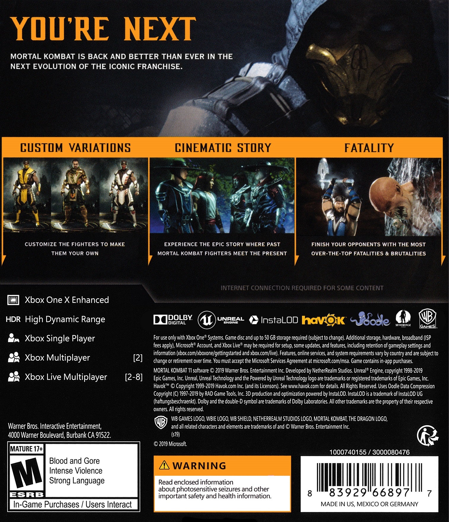 Mortal Kombat 11 Xbox One - Video Game - Used - CaveGamers - Image 2