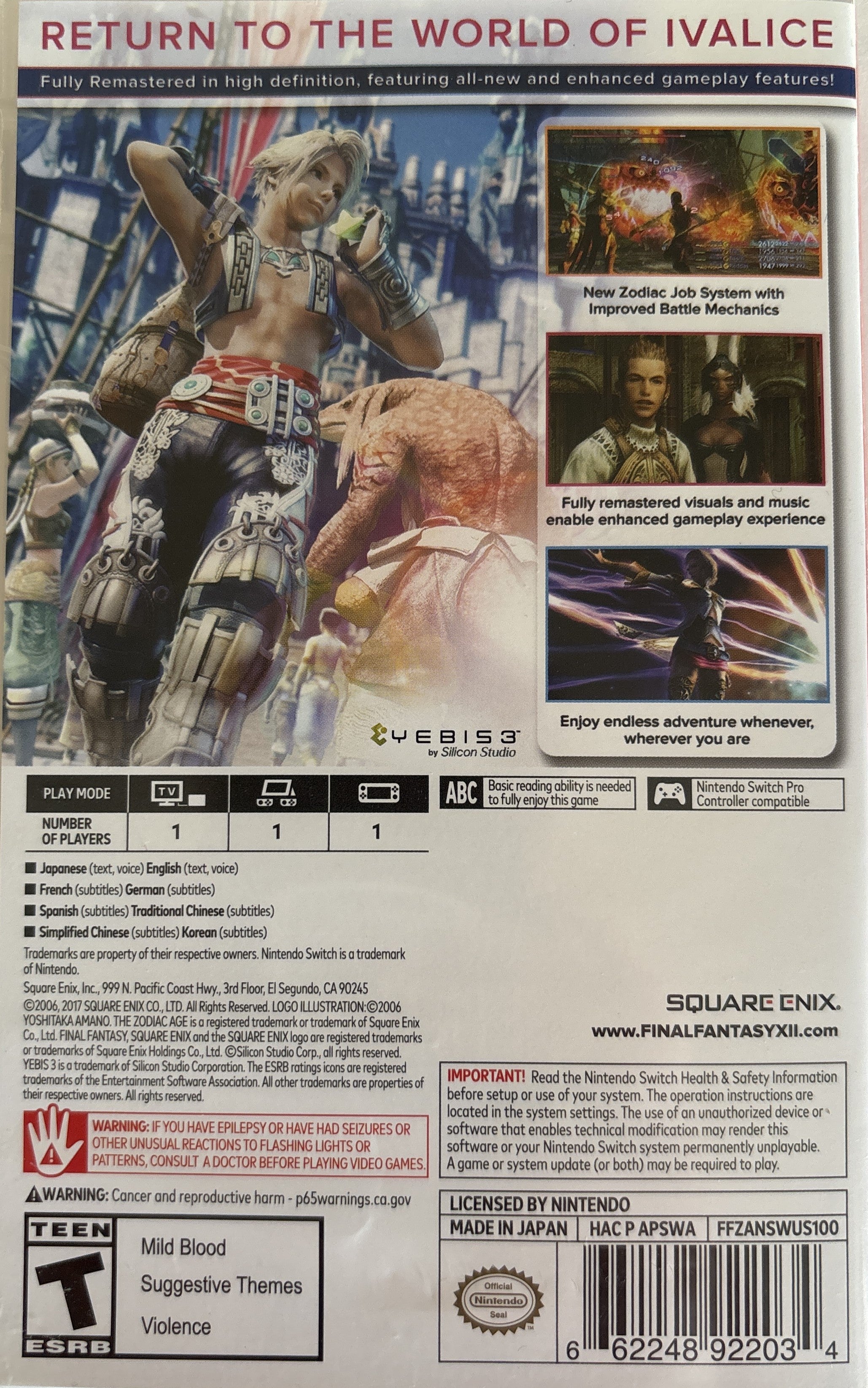 Final Fantasy XII: The Zodiac Age