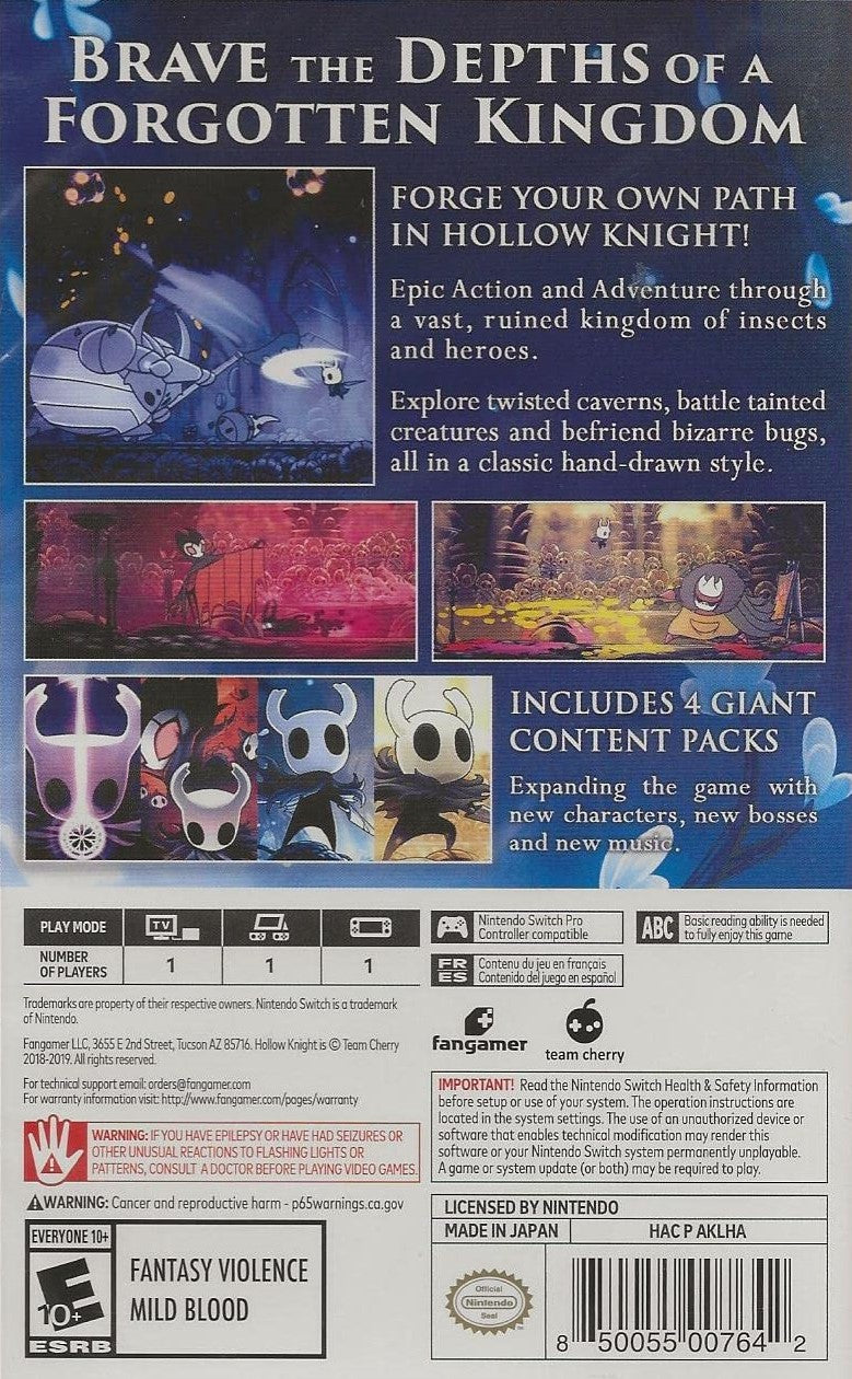 Hollow Knight Switch - Video Game - Used - CaveGamers - Image 2