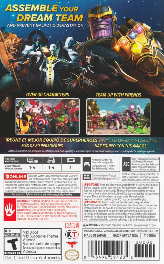 Marvel Ultimate Alliance 3: The Black Order Switch - Video Game - Used - CaveGamers - Image 2