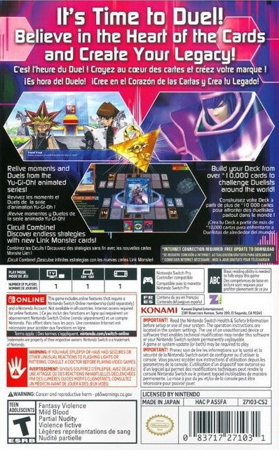 Yu-Gi-Oh Legacy of the Duelist: Link Evolution Switch - Video Game - Used - CaveGamers - Image 2