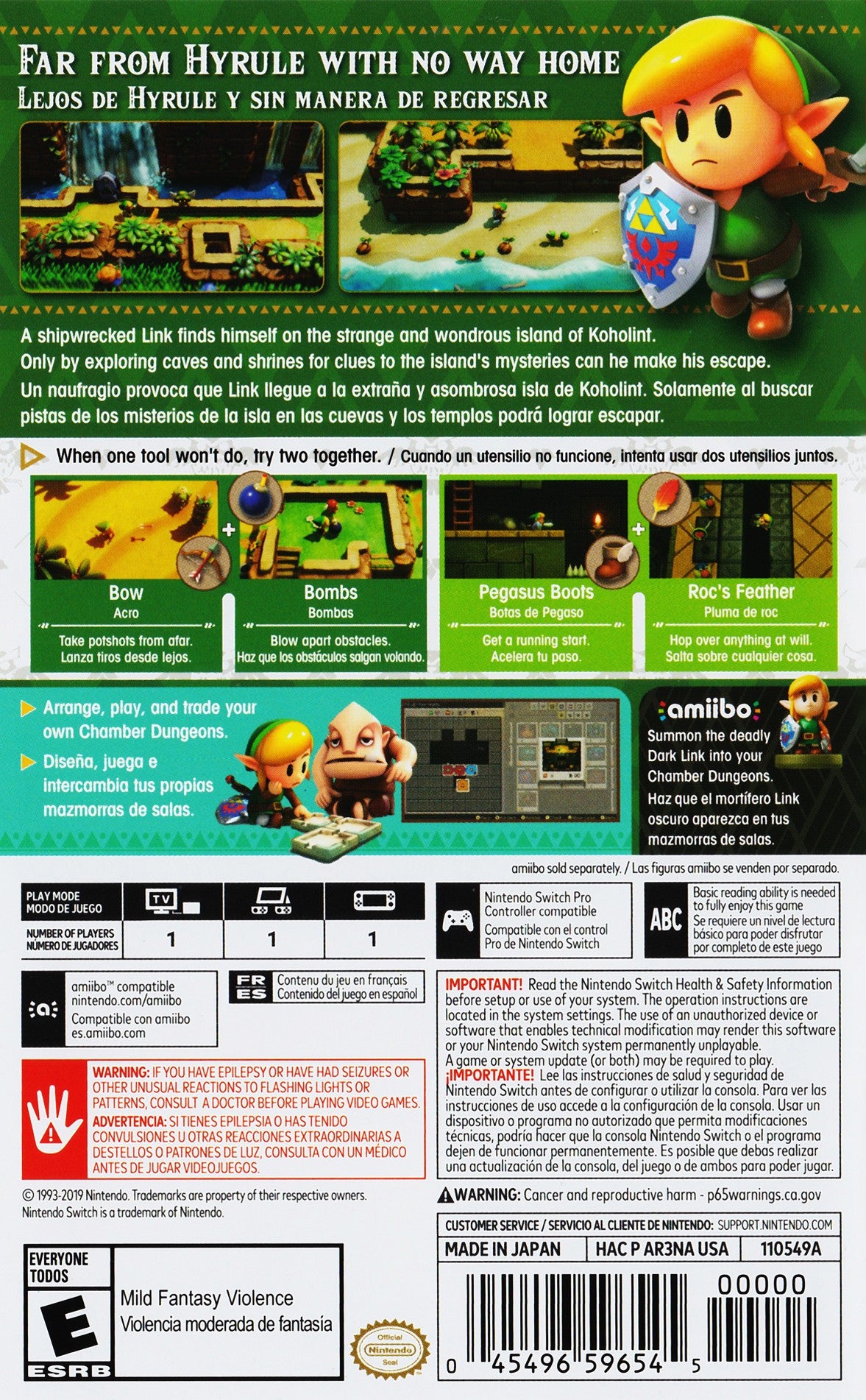 The Legend of Zelda: Link's Awakening Switch - Video Game - Used - CaveGamers - Image 2