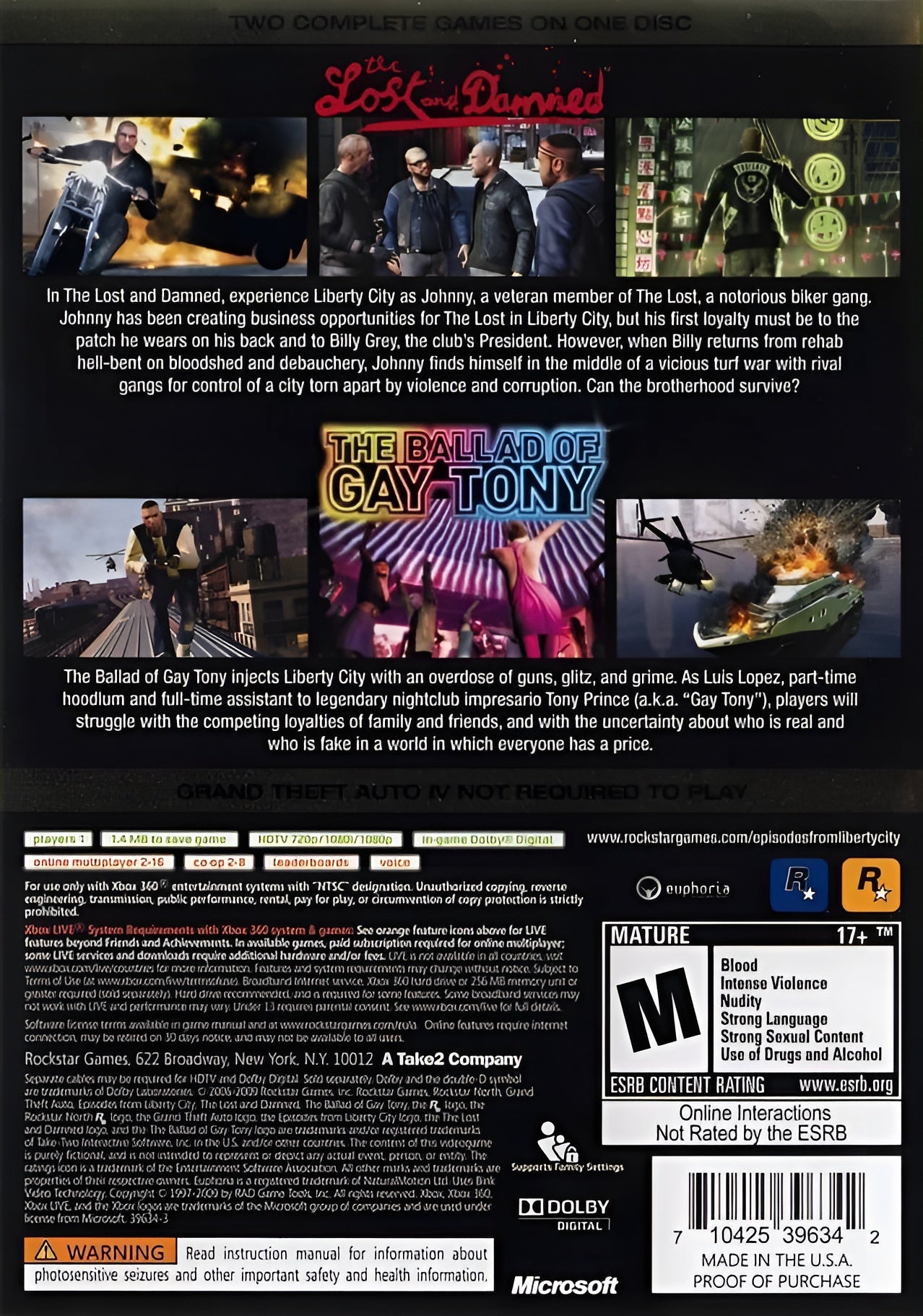 Grand Theft Auto: Episodes from Liberty City Xbox 360 - Video Game - Used - CaveGamers - Image 2
