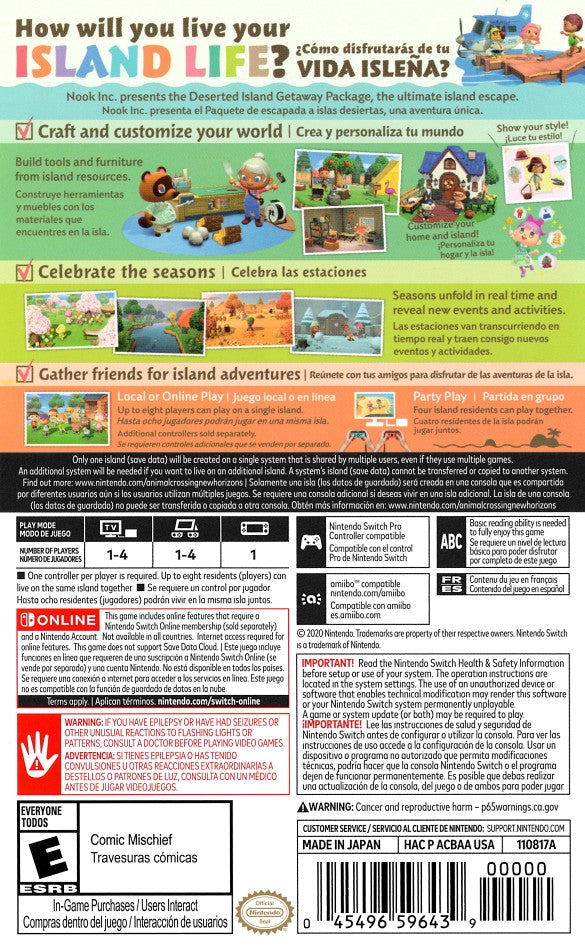Animal Crossing: New Horizons Switch - Video Game - Used - CaveGamers - Image 2
