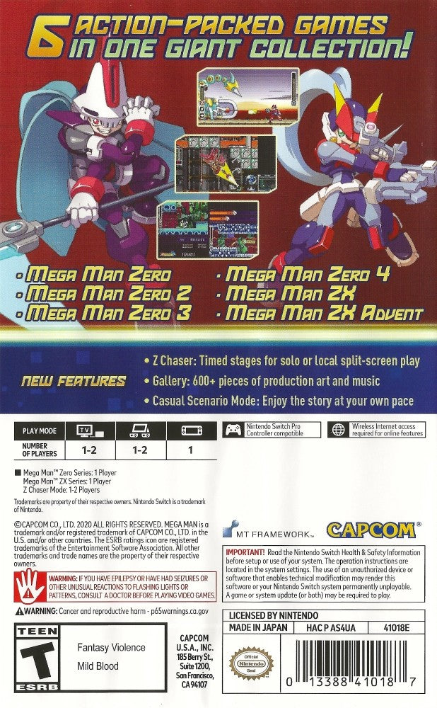 Mega Man Zero/ZX Legacy Collection Switch - Video Game - Used - CaveGamers - Image 2