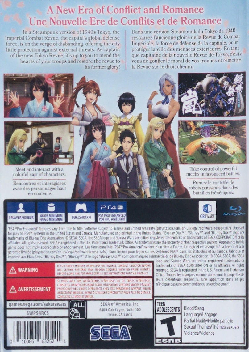 Sakura Wars PS4 - Video Game - Used - CaveGamers - Image 2