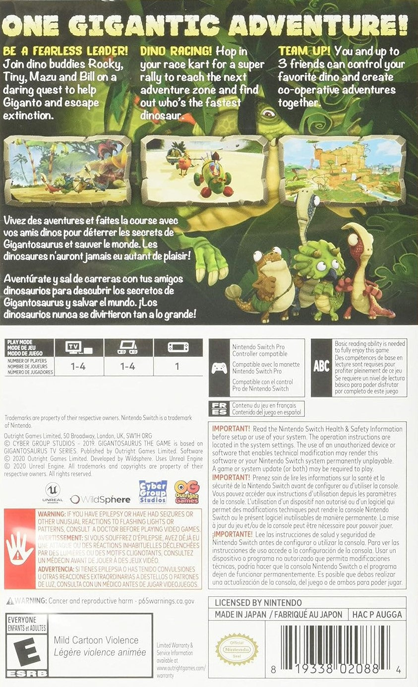 Gigantosaurus: The Game Switch - Video Game - Used - CaveGamers - Image 2