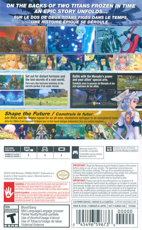 Xenoblade Chronicles: Definitive Edition Switch - Video Game - Used - CaveGamers - Image 2