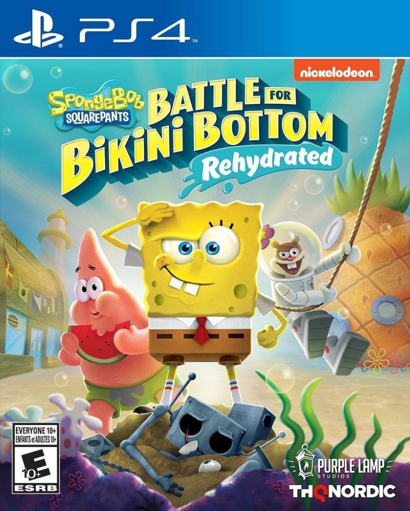 SpongeBob SquarePants Battle for Bikini Bottom Rehydrated PS4 - Video Game - Used - CaveGamers