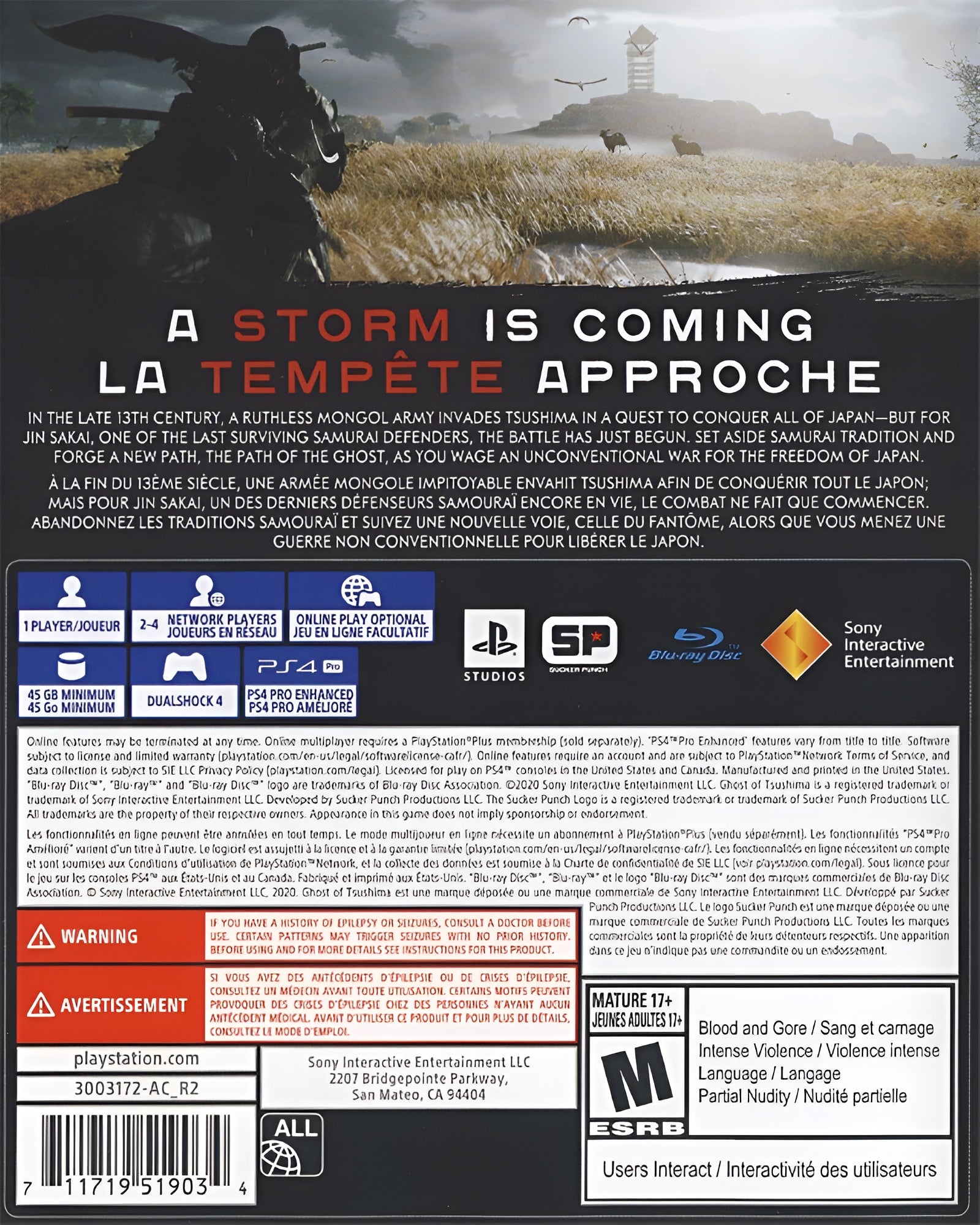 Ghost of Tsushima PS4 - Video Game - Used - CaveGamers - Image 2