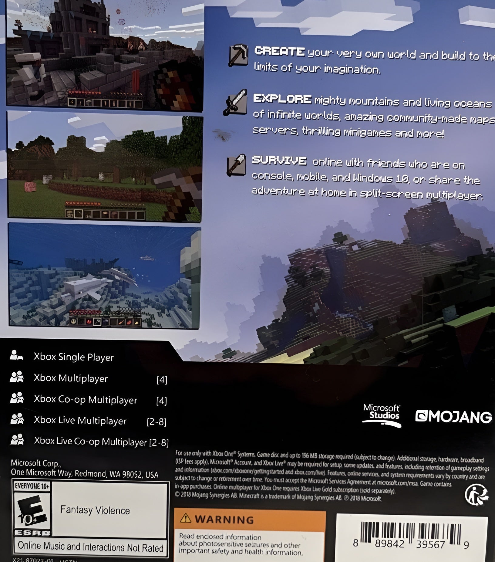 Minecraft Xbox One - Video Game - Used - CaveGamers - Image 2