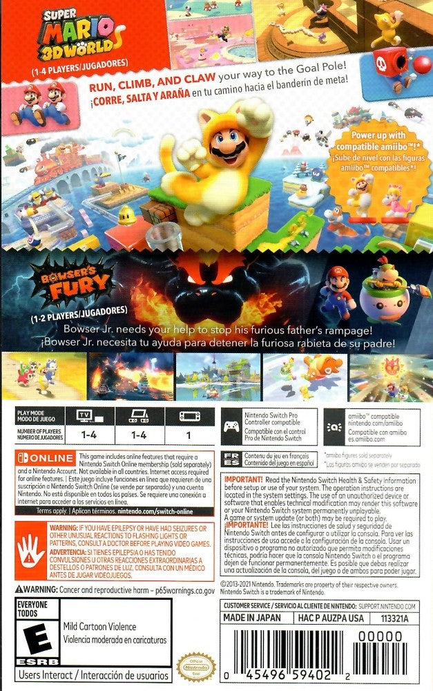 Super Mario 3D World + Bowser's Fury Switch - Video Game - Used - CaveGamers - Image 2