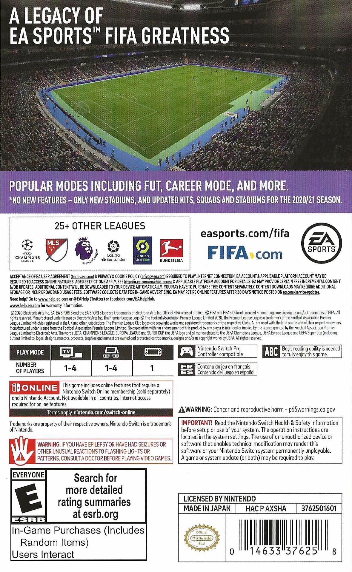 FIFA 21 Switch - Video Game - Used - CaveGamers - Image 2