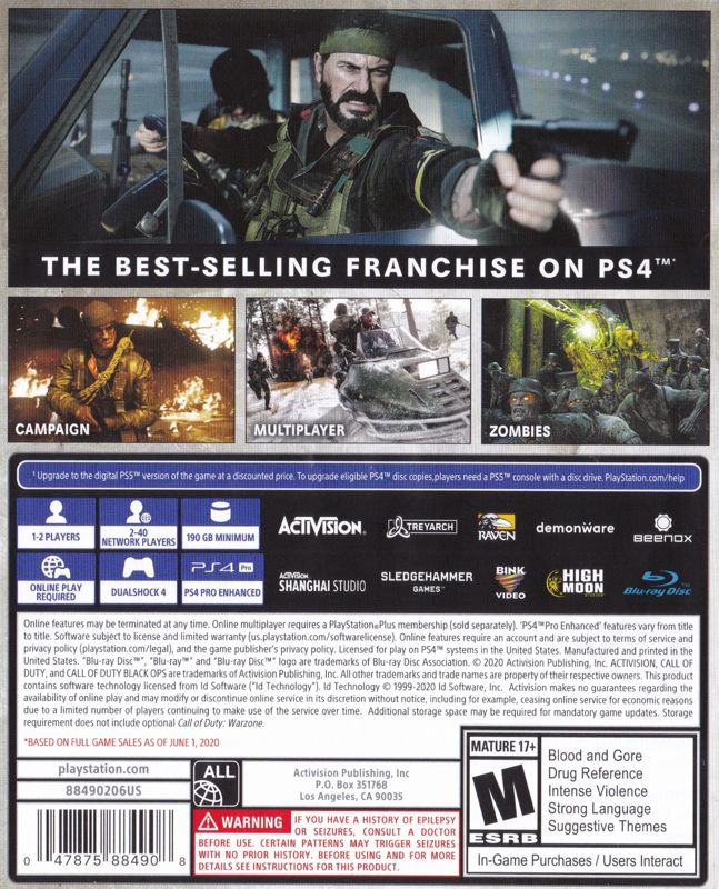Call of Duty: Black Ops Cold War PS4 - Video Game - Used - CaveGamers - Image 2