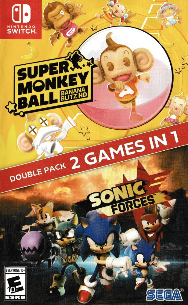 Sonic Forces + Super Monkey Ball: Banana Blitz Switch - Video Game - Used - CaveGamers
