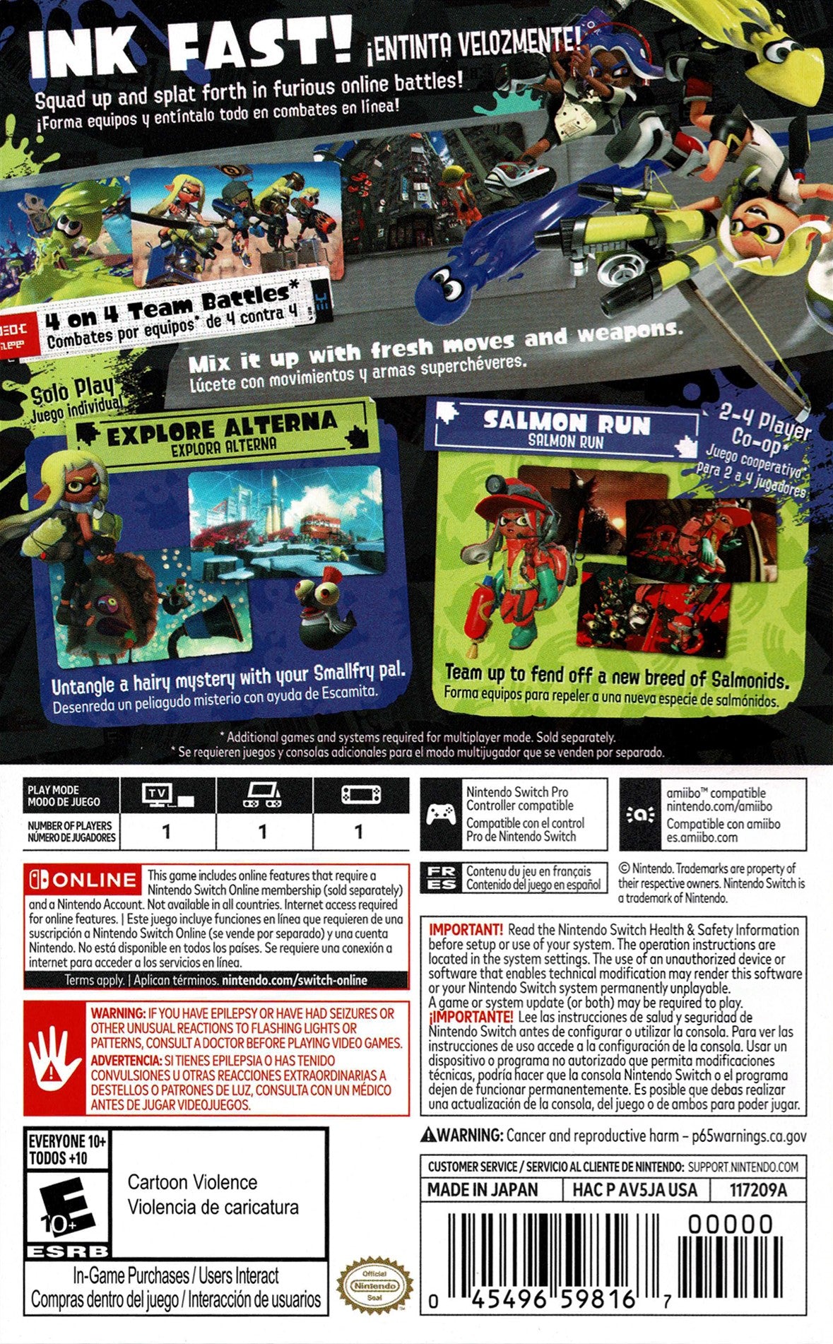 Splatoon 3 Switch - Video Game - Used - CaveGamers - Image 2