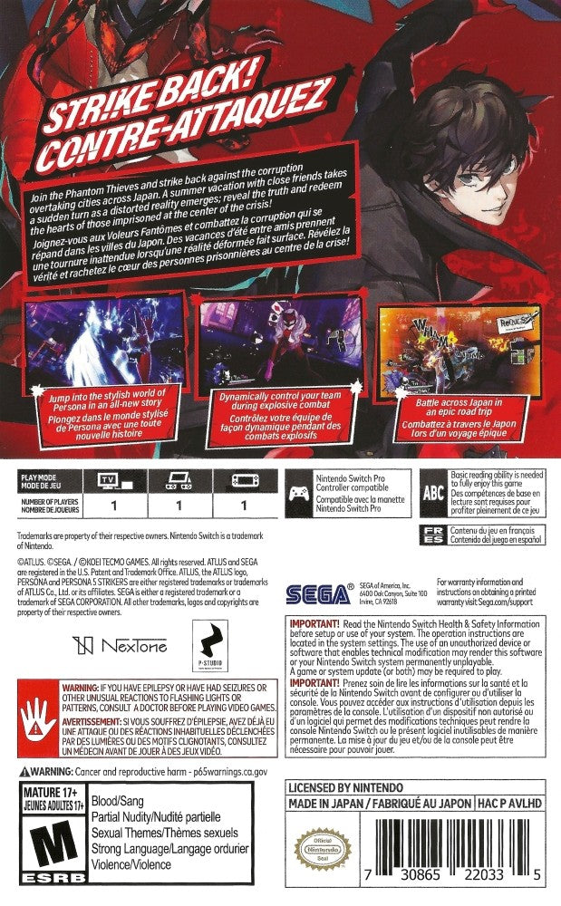 Persona 5 Strikers Switch - Video Game - Used - CaveGamers - Image 2