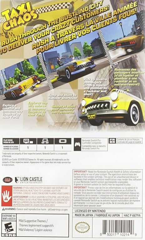 Taxi Chaos Switch - Video Game - Used - CaveGamers - Image 2