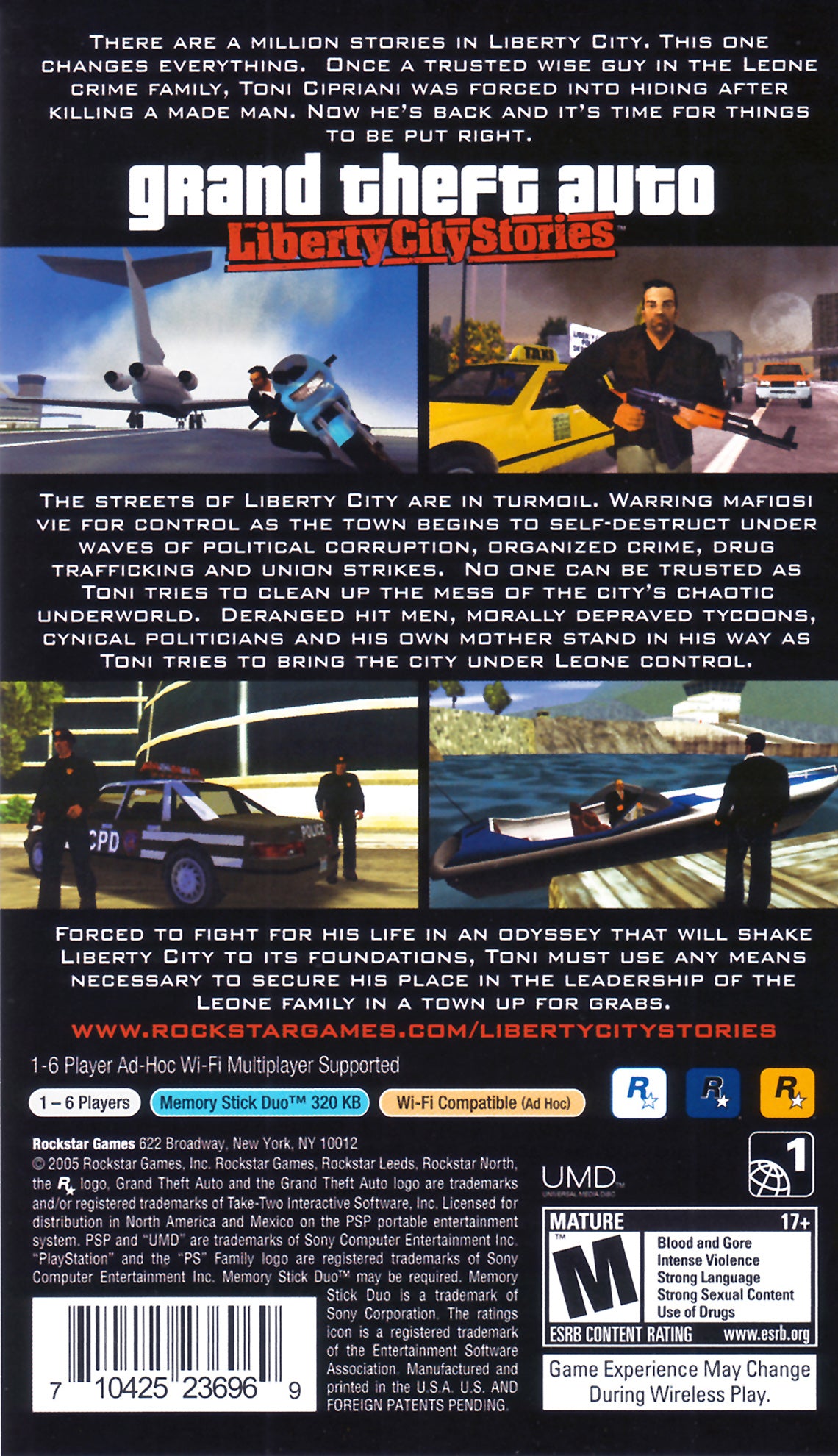 Grand Theft Auto: Liberty City Stories PSP - Video Game - Used - CaveGamers - Image 2
