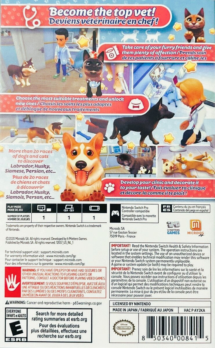 My Universe: Pet Clinic: Cats & Dogs Switch - Video Game - Used - CaveGamers - Image 2
