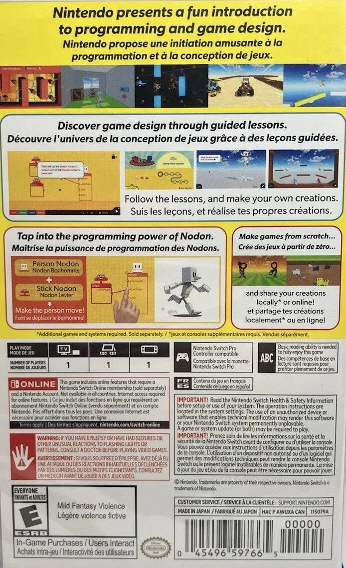 Game Builder Garage Switch - Video Game - Used - CaveGamers - Image 2