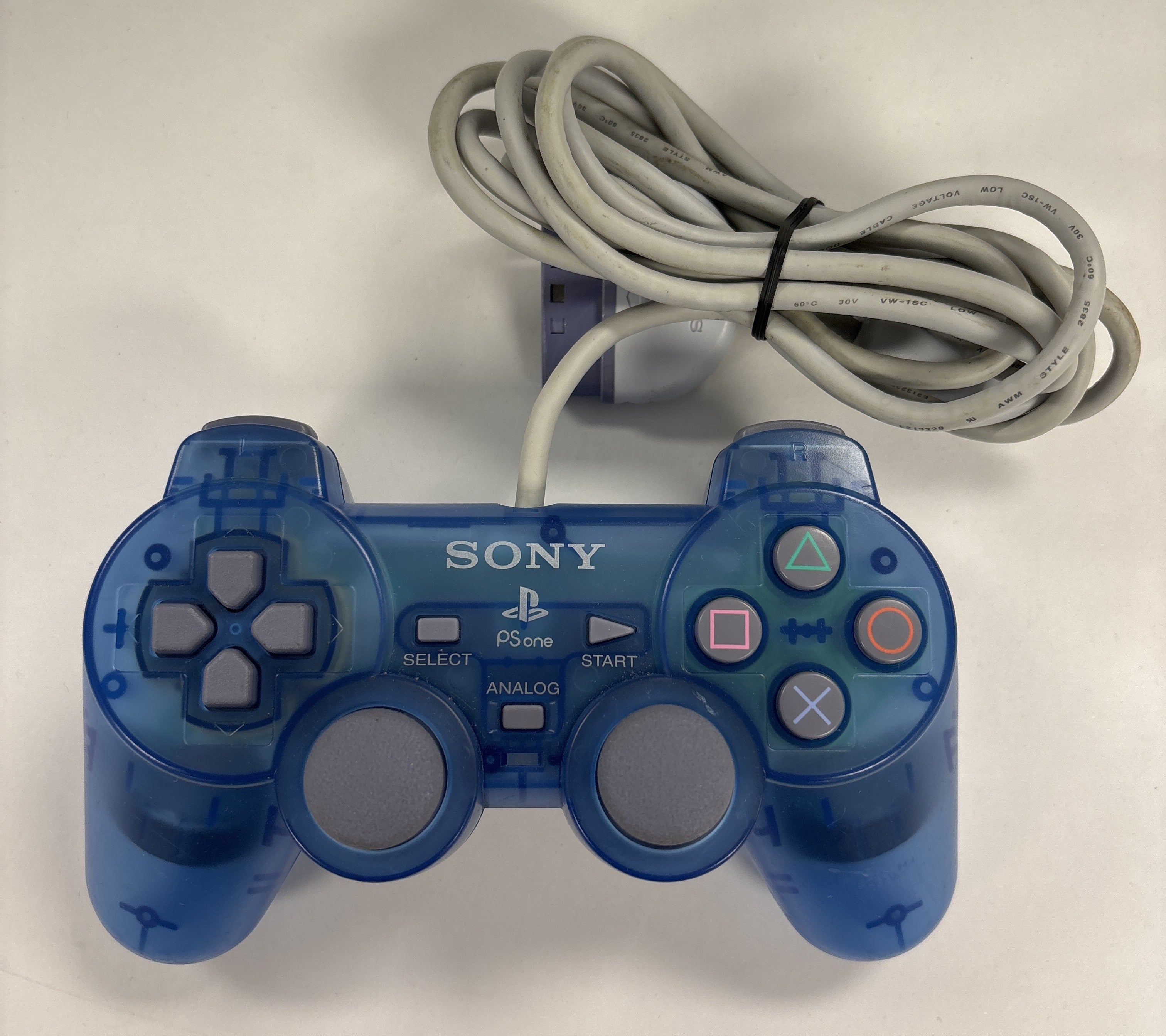 PSone Dualshock Analog Controller - Island Blue Playstation - Video Game Accessory - Used - CaveGamers