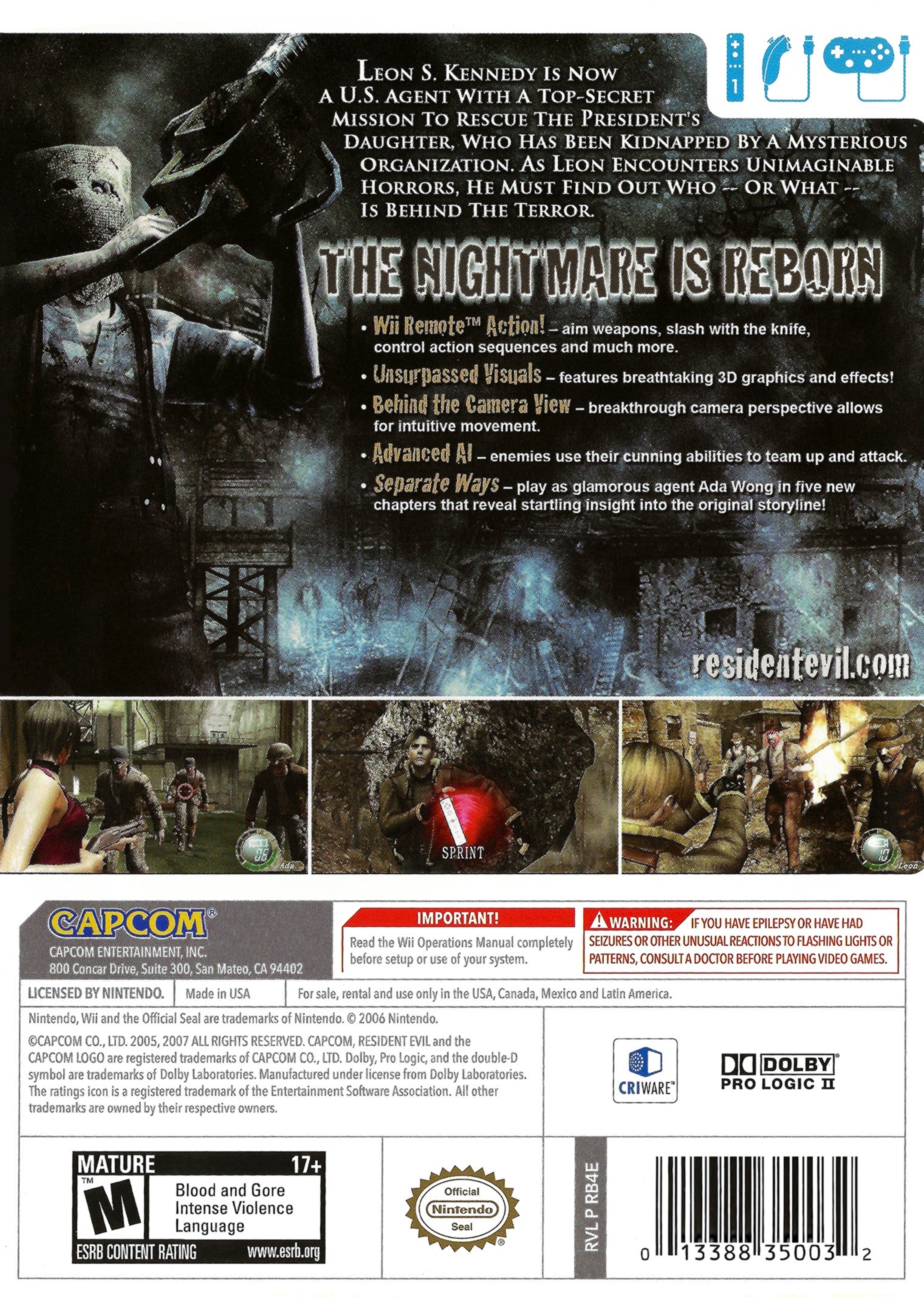 Resident Evil 4 Wii Edition - Video Game - Used - CaveGamers - Image 2