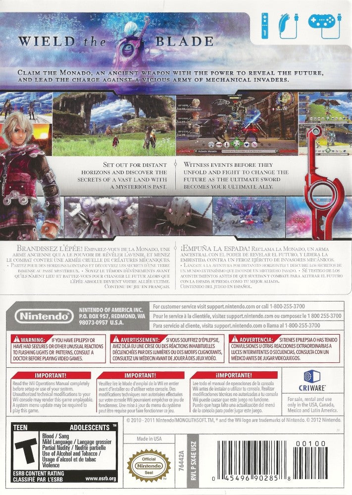 Xenoblade Chronicles Wii - Video Game - Used - CaveGamers - Image 2