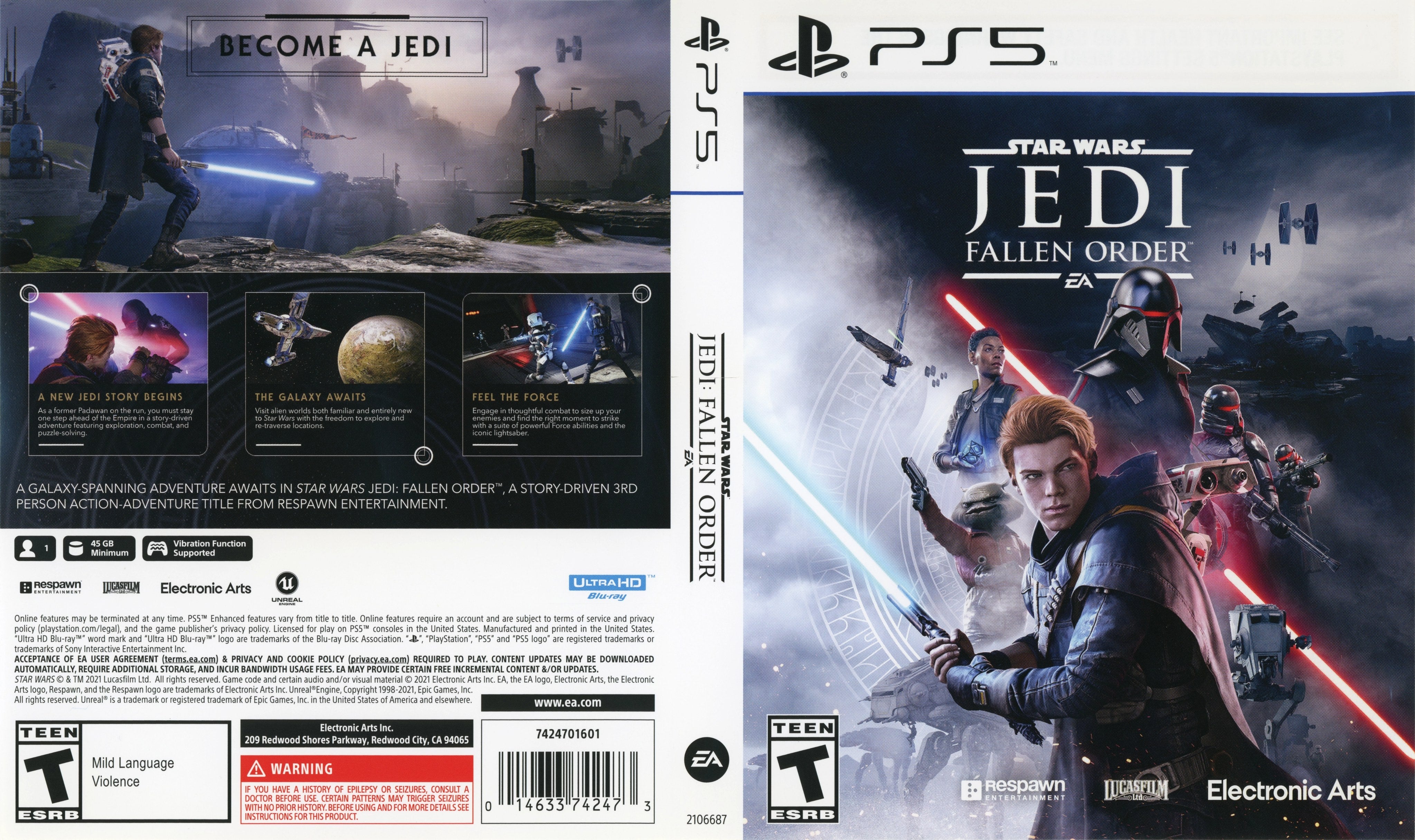 Star Wars Jedi: Fallen Order PS5 - Video Game - Used - CaveGamers - Image 3