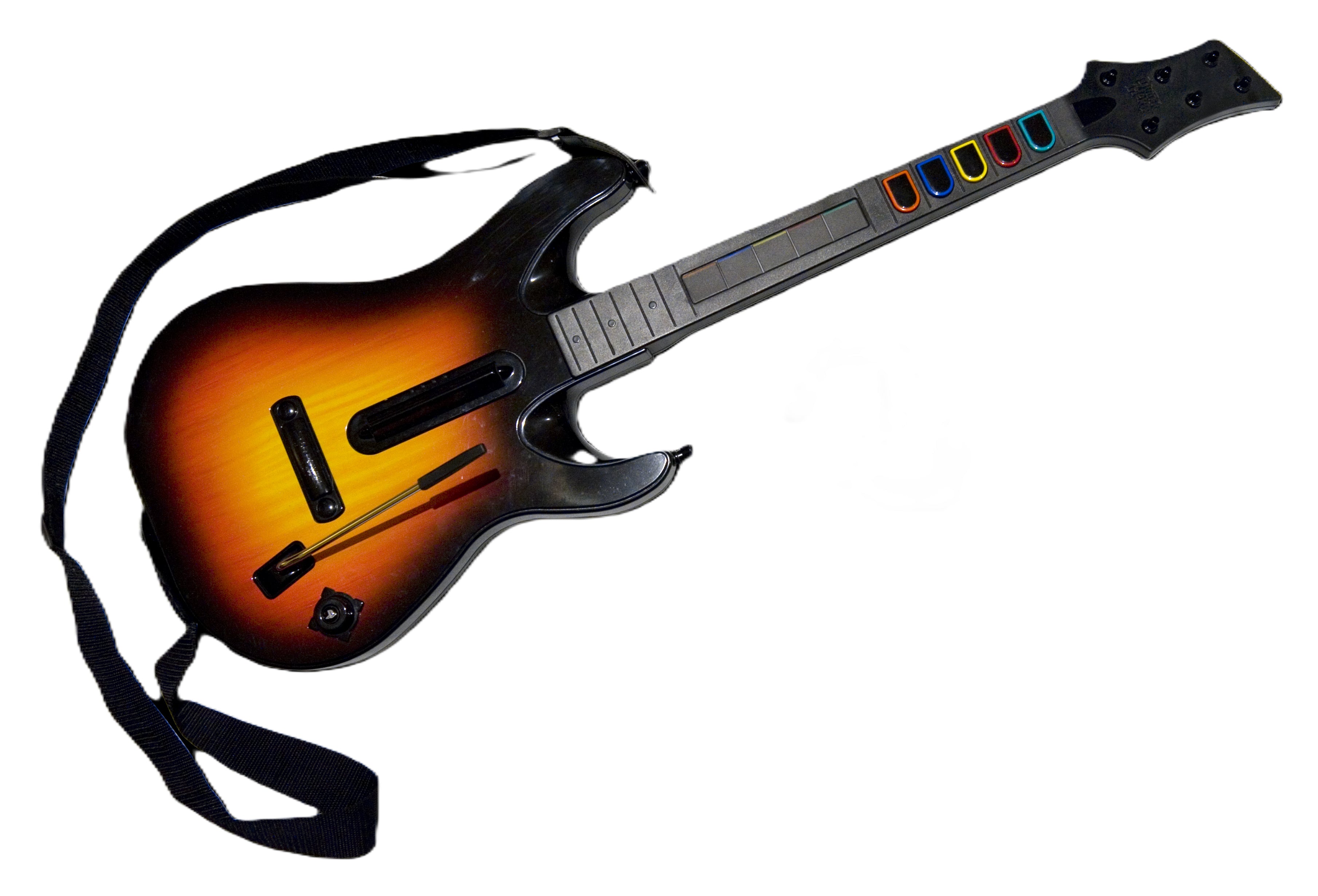 Guitar Hero World Tour Wireless Guitar Controller - Sunburst PS2 - Video Game Accessory - Used - CaveGamers
