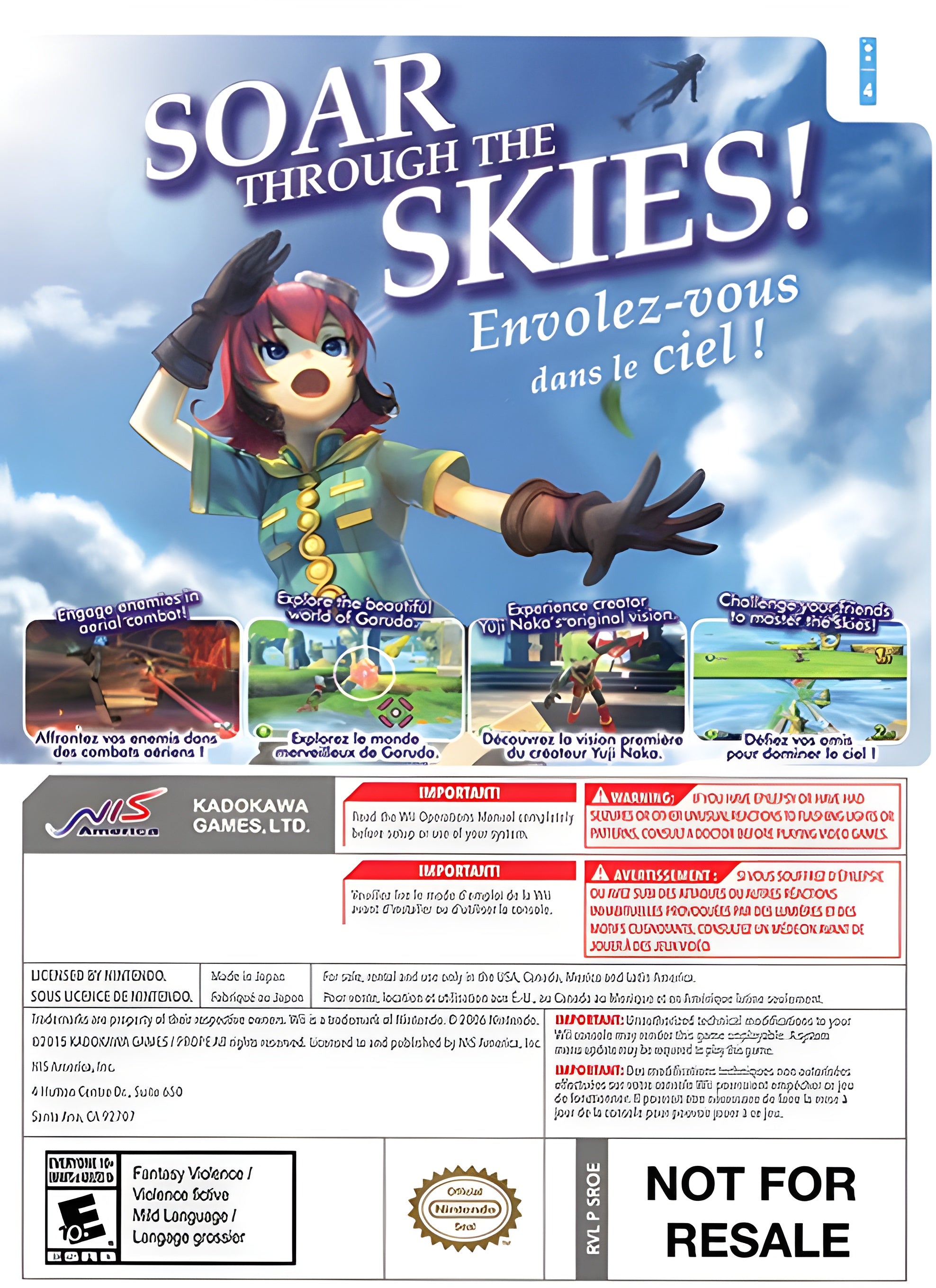 Rodea the Sky Soldier Wii - Video Game - Used - CaveGamers - Image 2