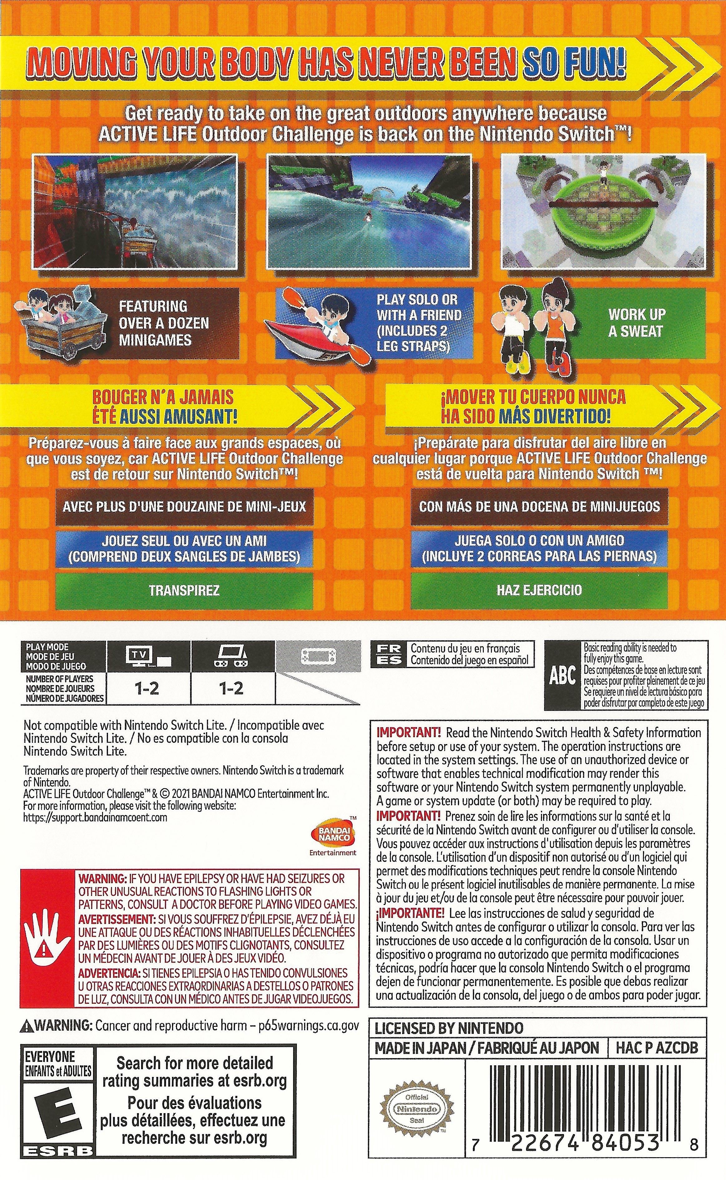 Active Life Outdoor Challenge Switch - Video Game - Used - CaveGamers - Image 2