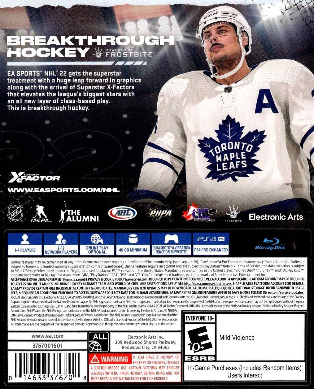 NHL 22 PS4 - Video Game - Used - CaveGamers - Image 2