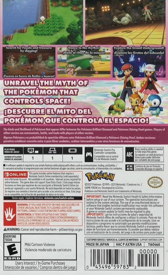 Pokemon Shining Pearl Switch - Video Game - Used - CaveGamers - Image 2
