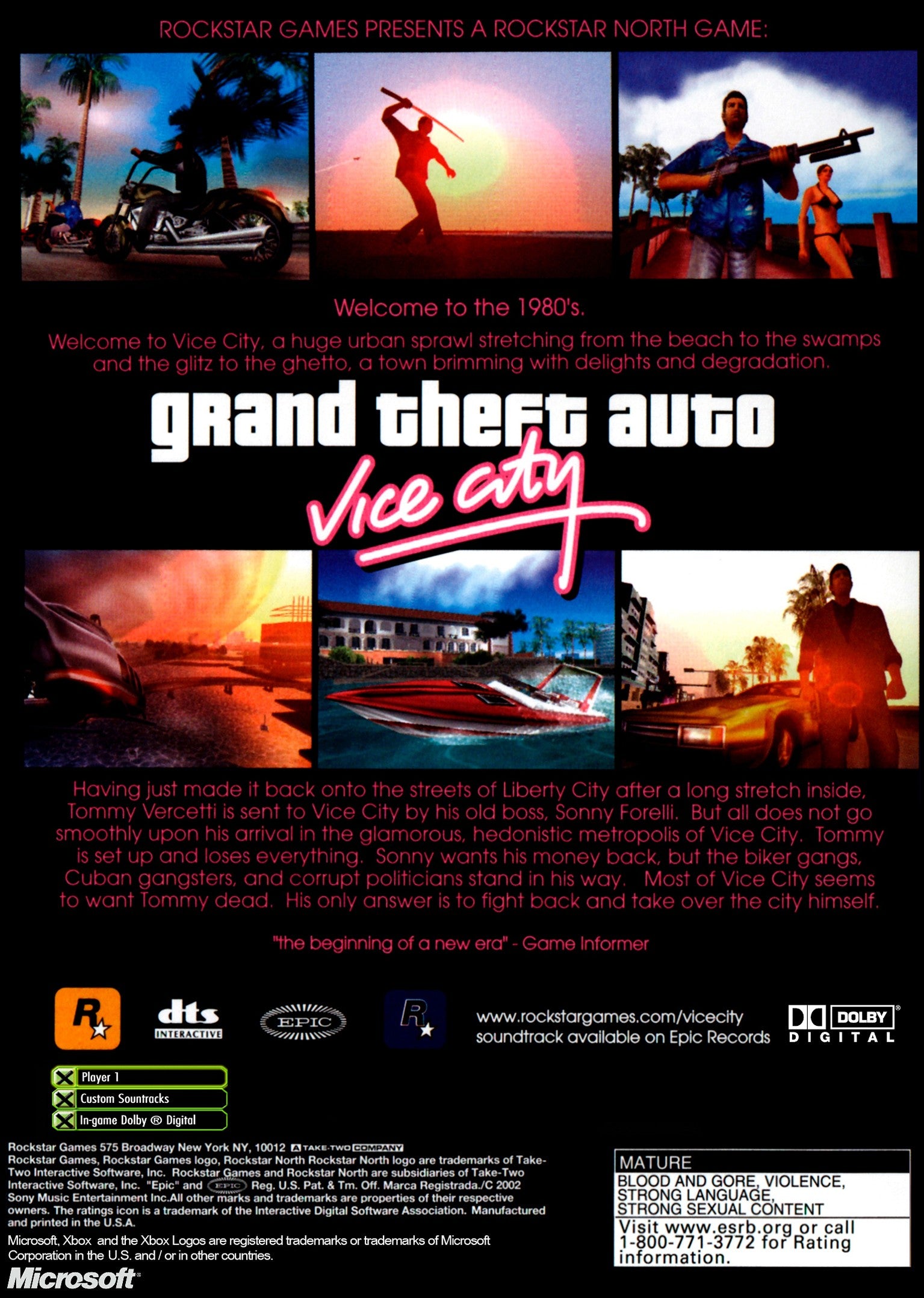 Grand Theft Auto: Vice City Xbox - Video Game - Used - CaveGamers - Image 2