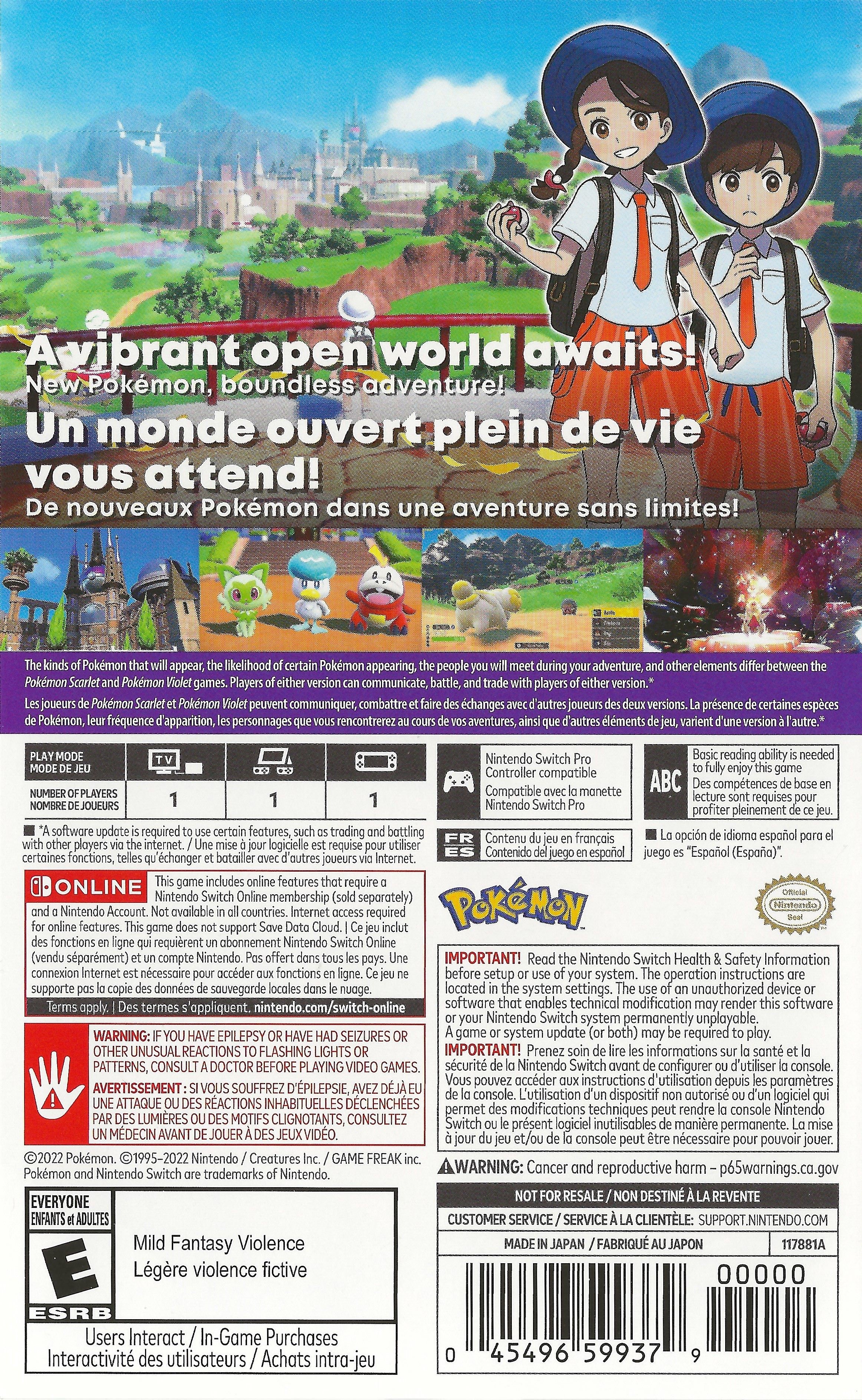 Pokemon Scarlet Switch - Video Game - Used - CaveGamers - Image 2