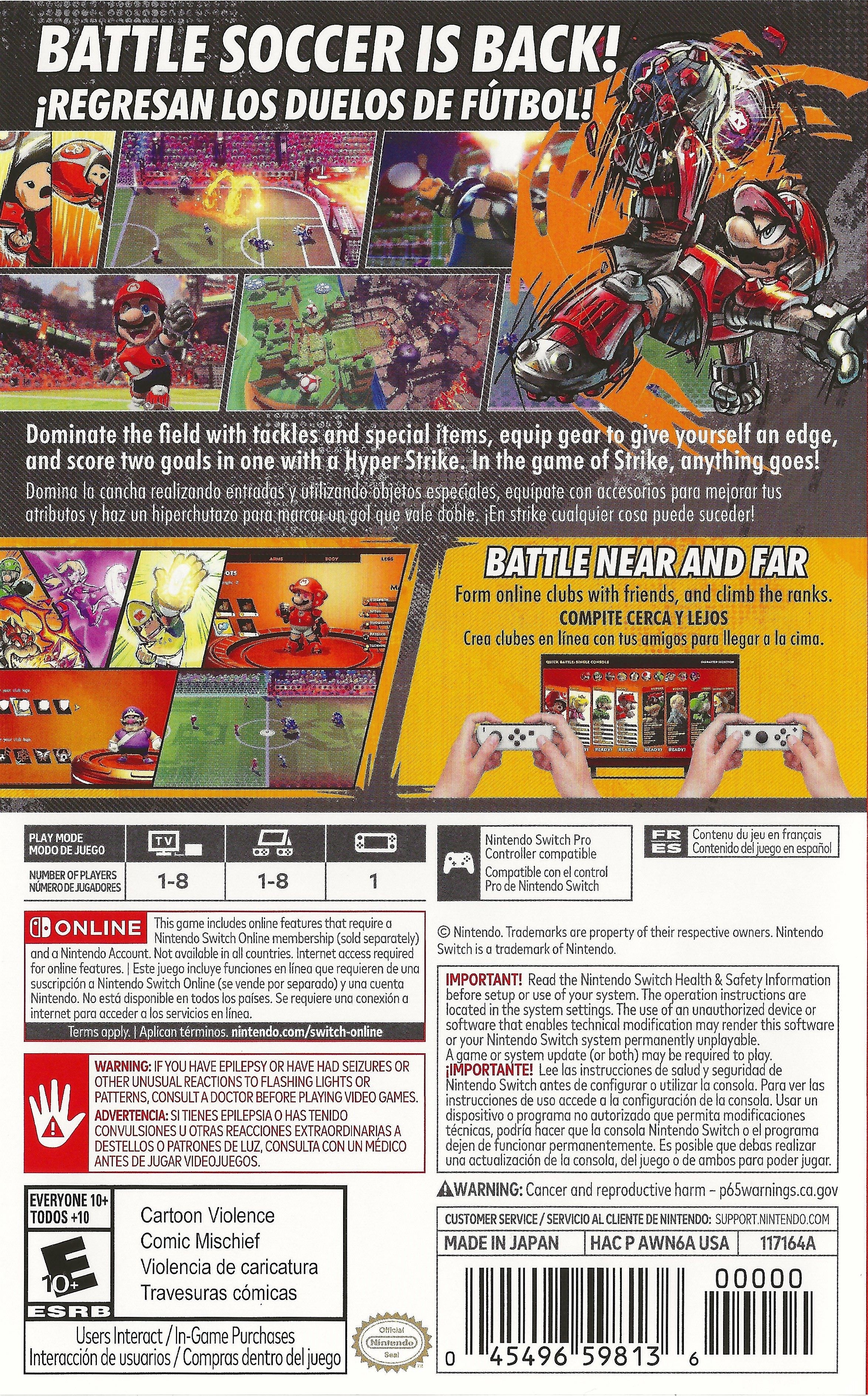Mario Strikers: Battle League Switch - Video Game - Used - CaveGamers - Image 2