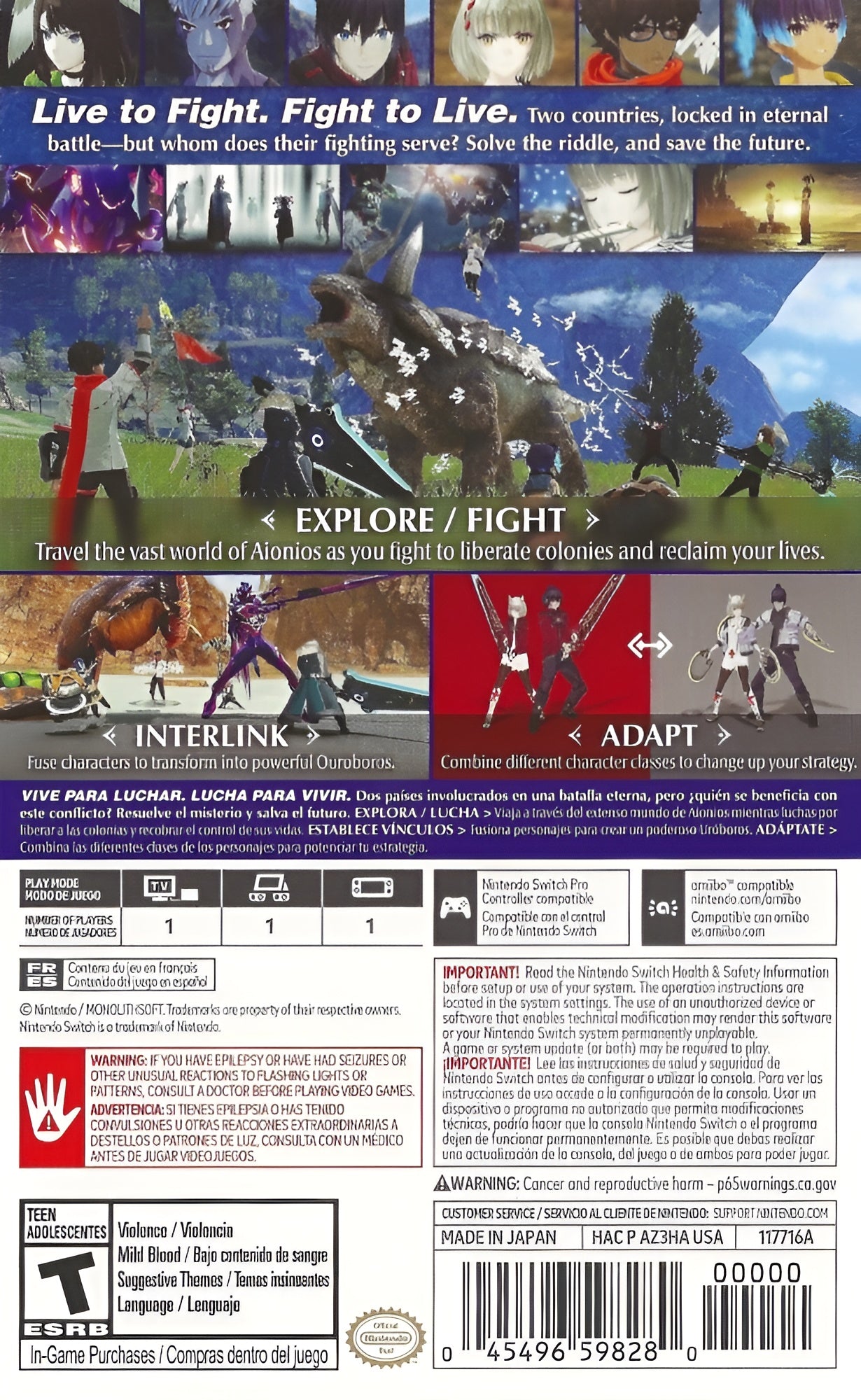 Xenoblade Chronicles 3 Switch - Video Game - Used - CaveGamers - Image 2
