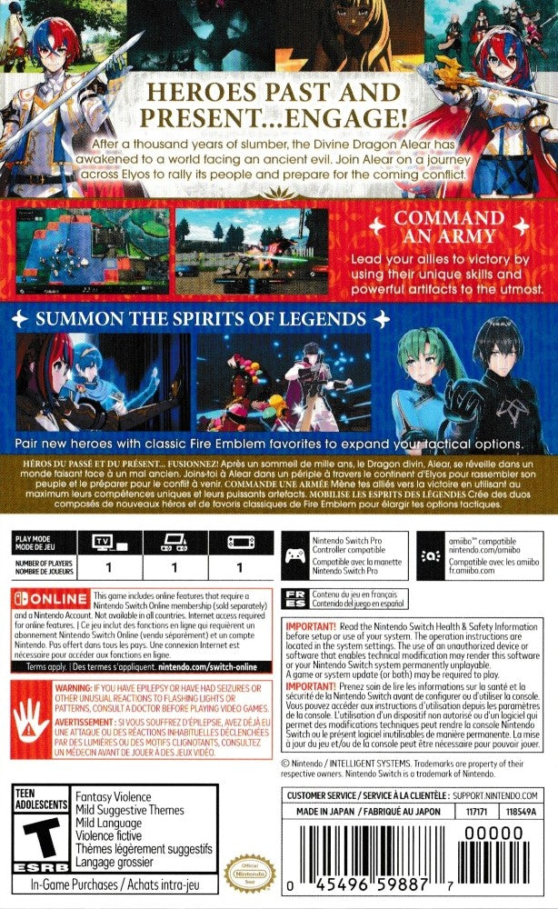 Fire Emblem Engage Switch - Video Game - Used - CaveGamers - Image 2
