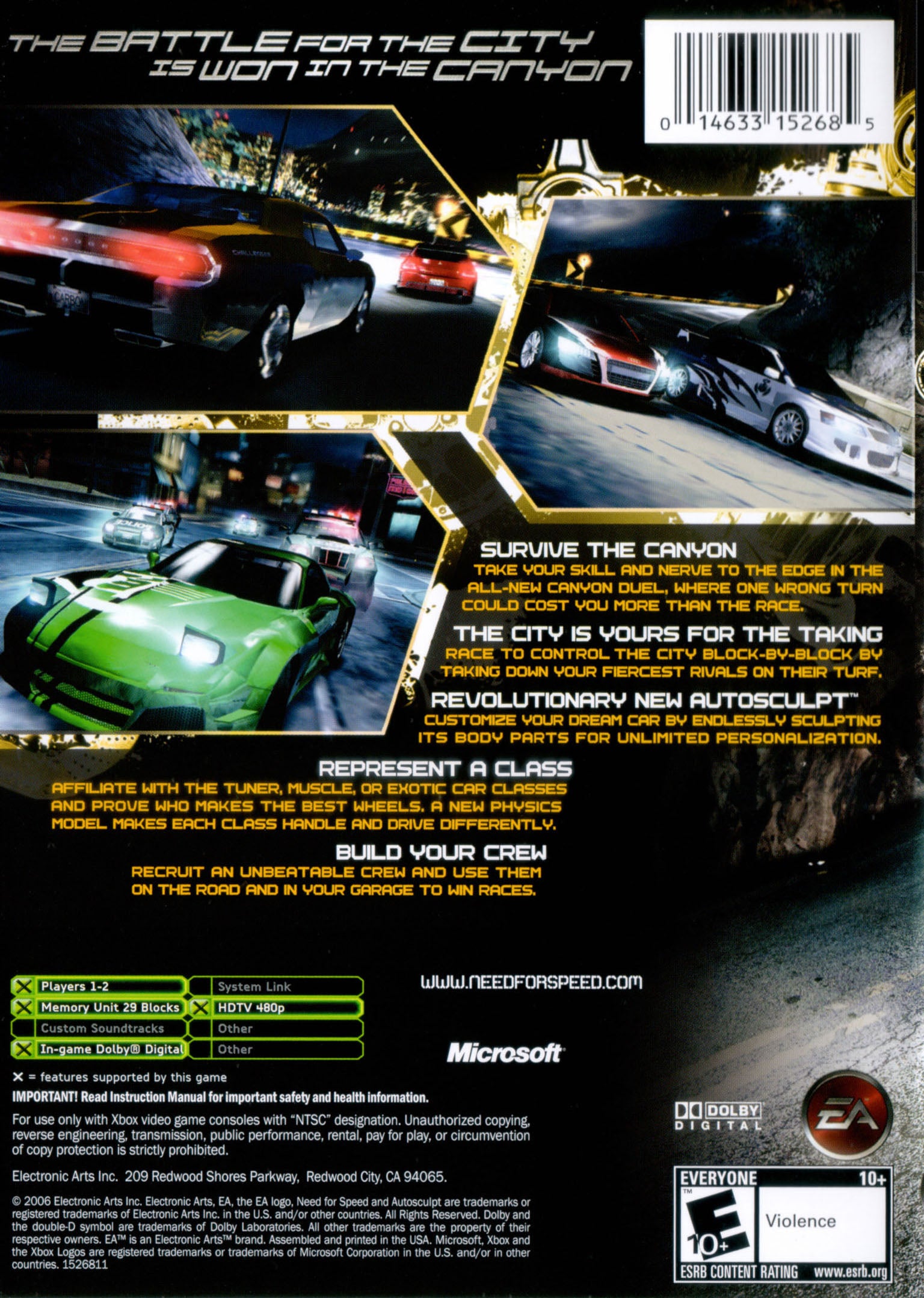 Need For Speed Carbon Xbox - Video Game - Used - CaveGamers - Image 2