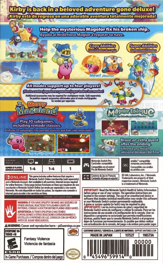 Kirby’s Return to Dream Land Deluxe Switch - Video Game - Used - CaveGamers - Image 2