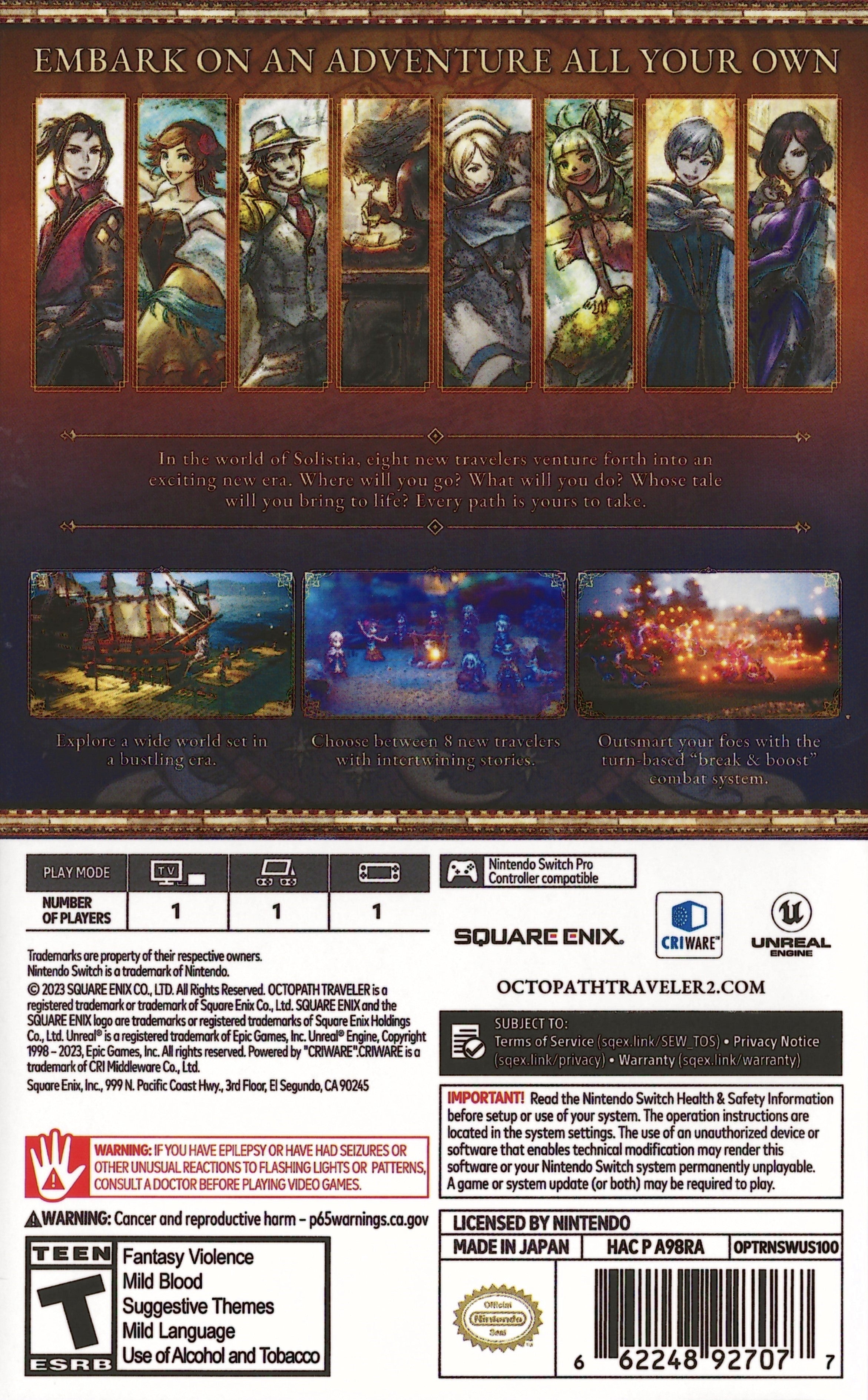 Octopath Traveler II Switch - Video Game - Used - CaveGamers - Image 2