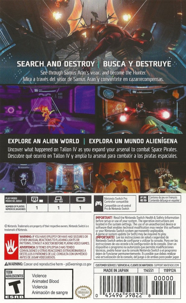 Metroid Prime Remastered Switch - Video Game - Used - CaveGamers - Image 2