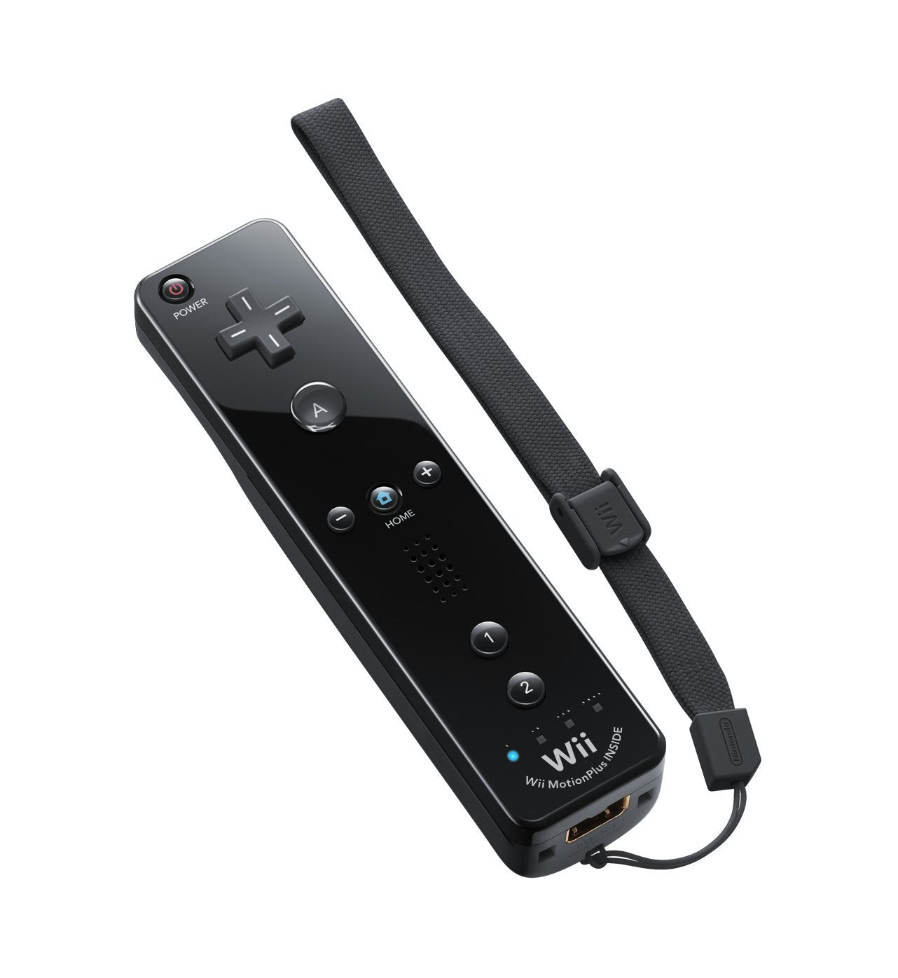 Wii Remote Controller (MotionPlus) - Black - Video Game Accessory - Used - CaveGamers