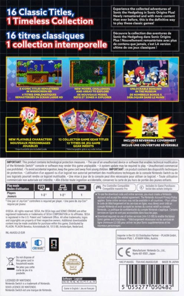 Sonic Origins Plus Switch - Video Game - Used - CaveGamers - Image 2