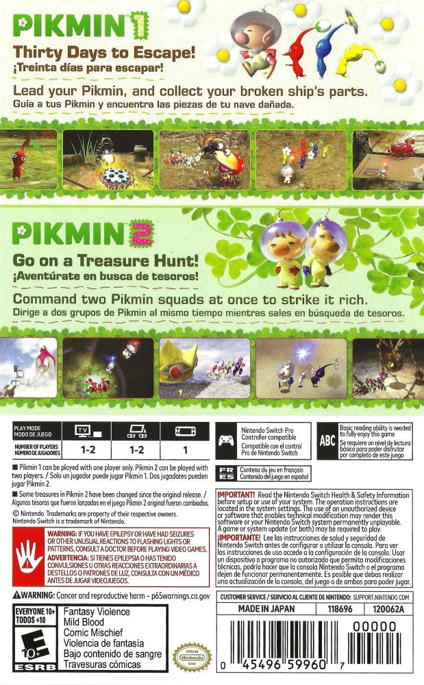 Pikmin 1 + 2 Switch - Video Game - Used - CaveGamers - Image 2